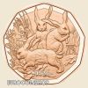 Ausztria 5 euro 2026_2 '' Húsvét - három nyúl  '' UNC réz ! 